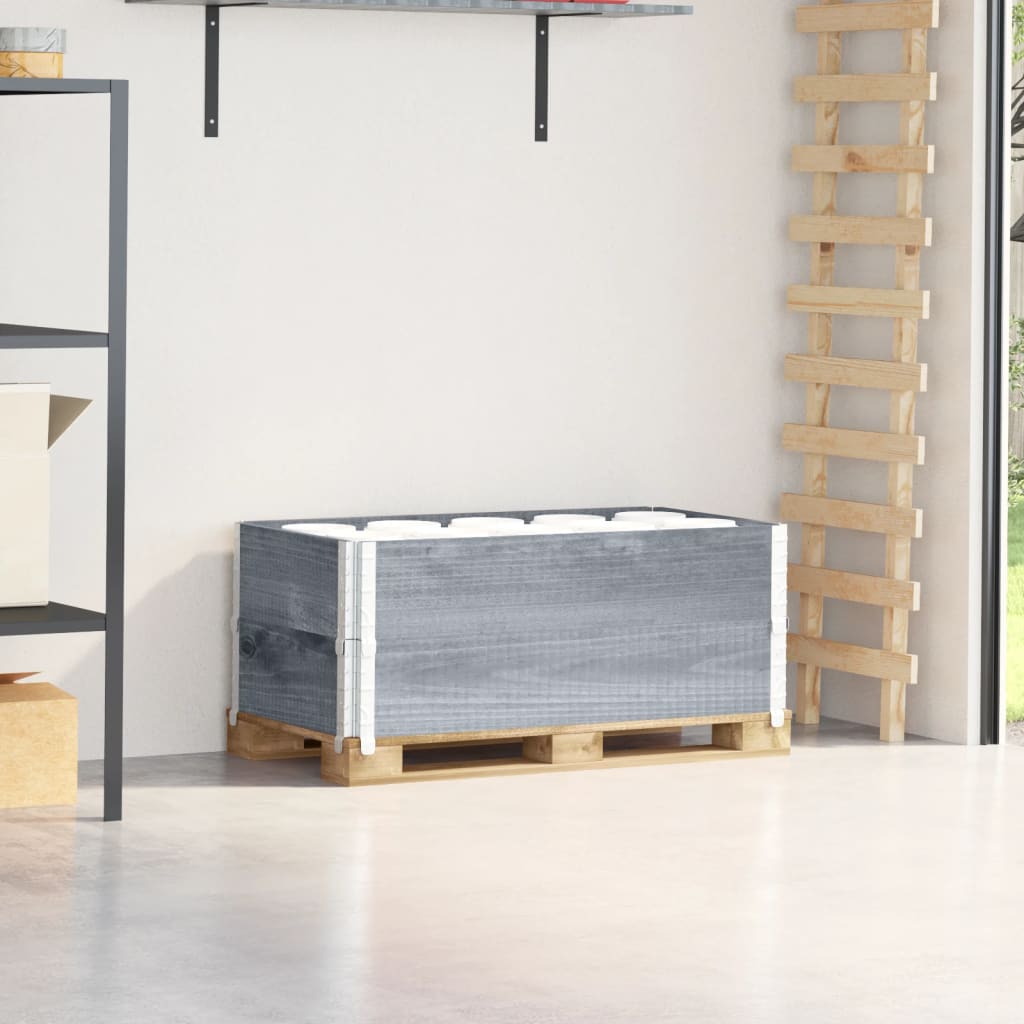 Vidaxx rehausses de palette 2 pcs 100x50 cm bois de pin massif gris