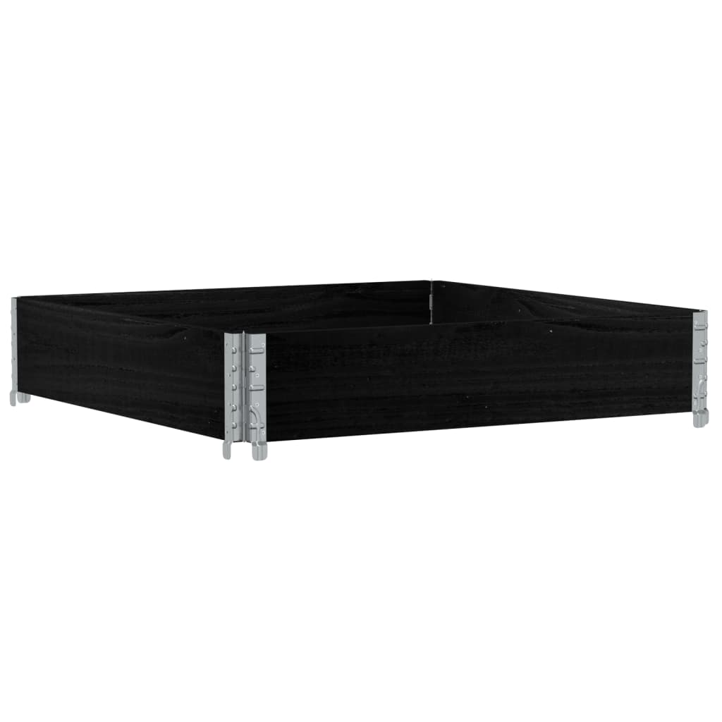 Vidaxx bord supérieur de palette 100x100 cm bois de pin massif noir