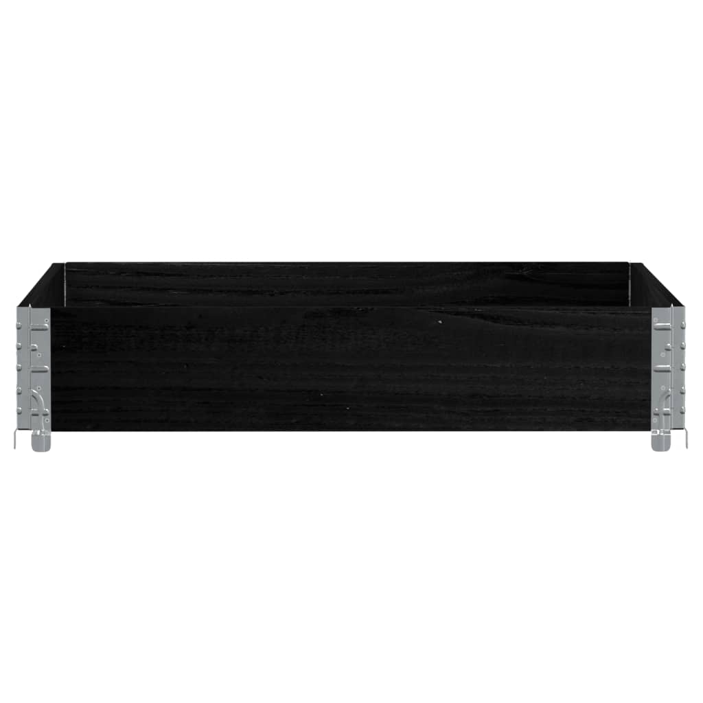 Vidaxx bord supérieur de palette 100x100 cm bois de pin massif noir