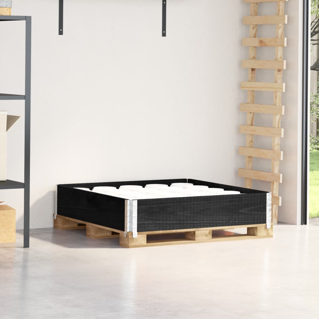 Vidaxx bord supérieur de palette 100x100 cm bois de pin massif noir