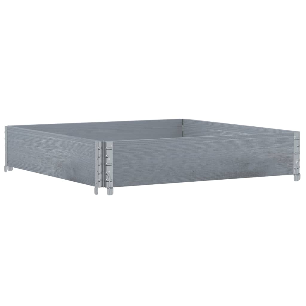 Vidaxx bord supérieur de palette 100x100 cm bois de pin massif gris