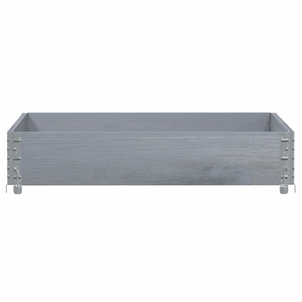 Vidaxx bord supérieur de palette 100x100 cm bois de pin massif gris