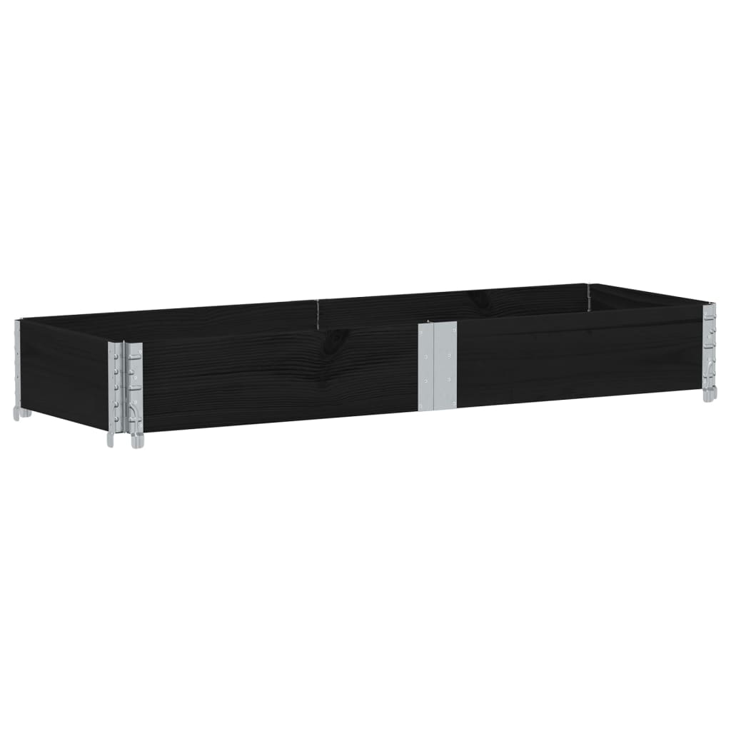 Vidaxx bord supérieur de palette 150x50 cm bois de pin massif noir
