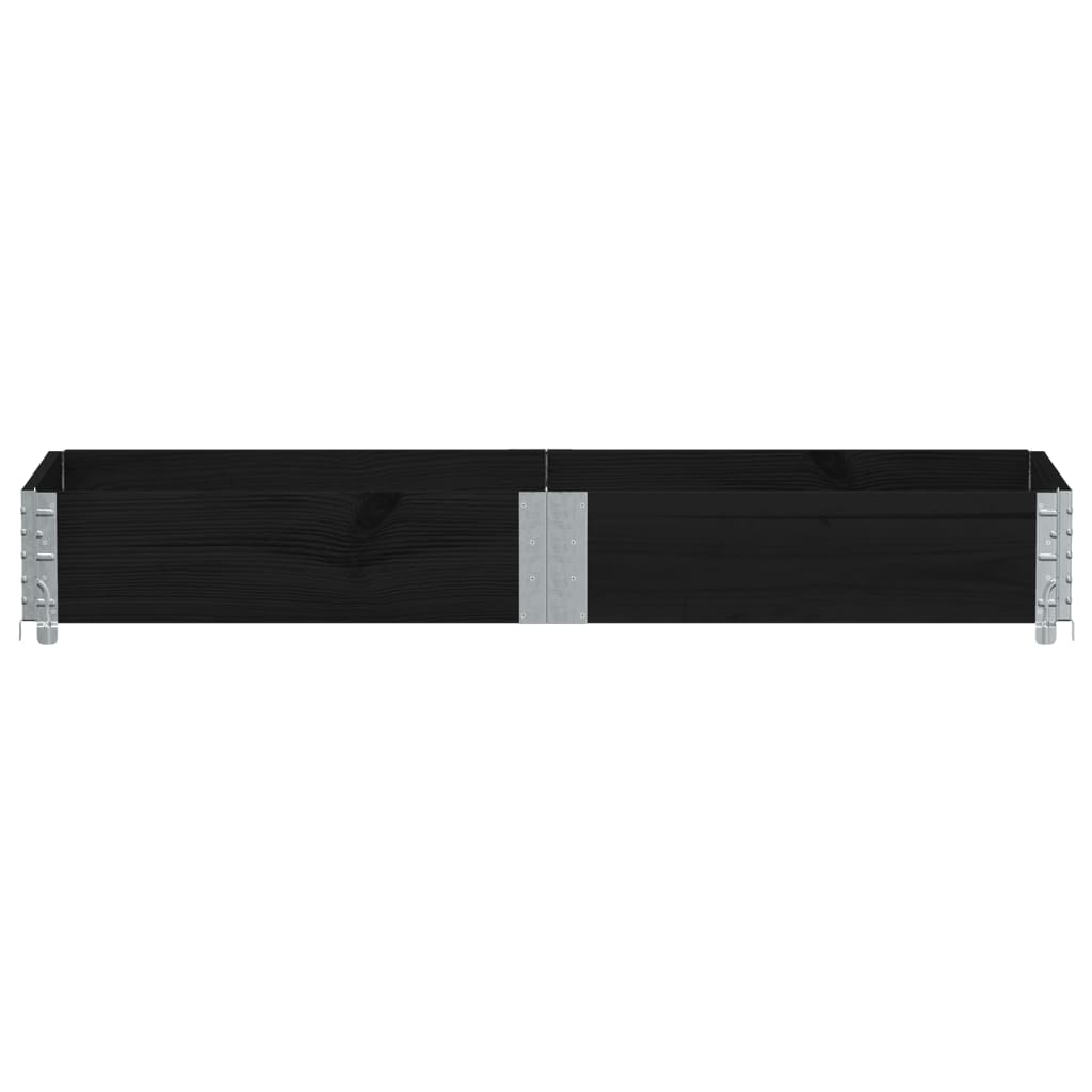 Vidaxx bord supérieur de palette 150x50 cm bois de pin massif noir