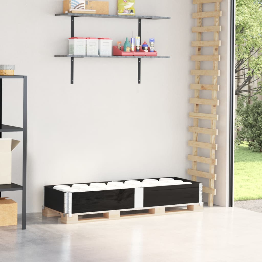 Vidaxx bord supérieur de palette 150x50 cm bois de pin massif noir