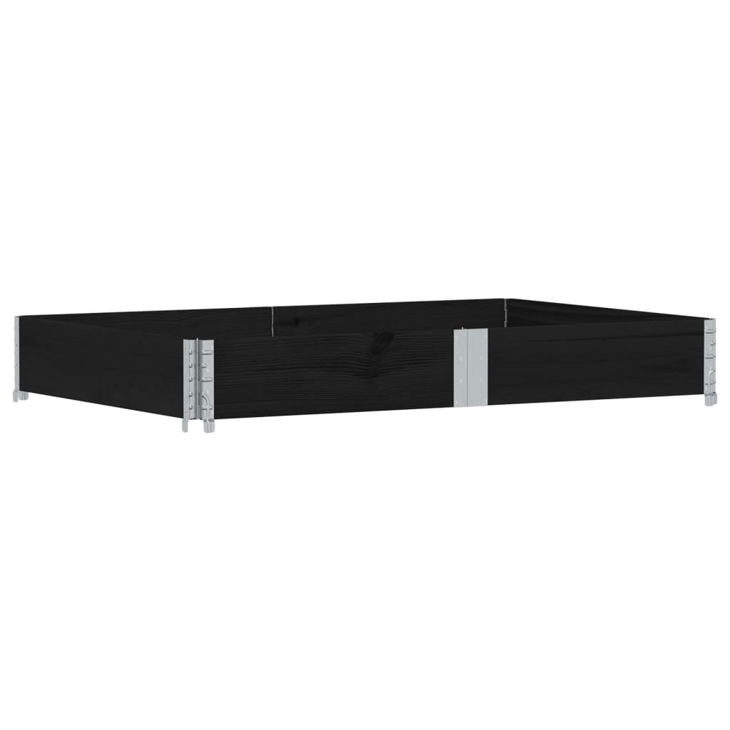 Vidaxx bord supérieur de palette 150x100 cm bois de pin massif noir