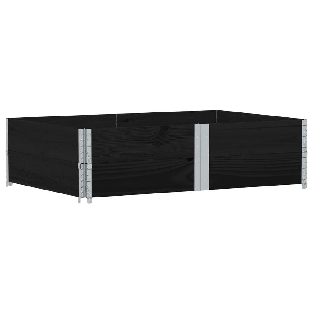 Vidaxx extensions de palette 2 pcs 150x100 cm bois de pin massif noir