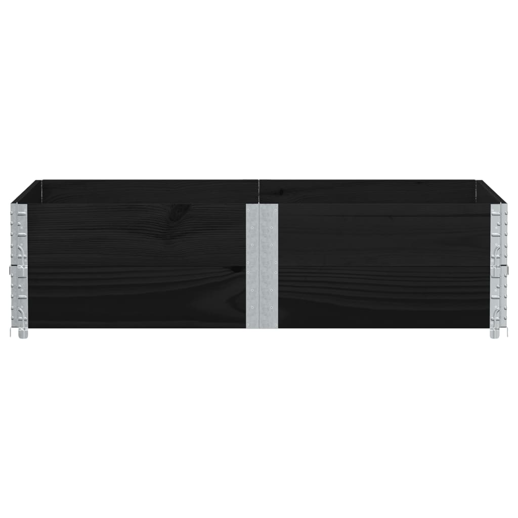 Vidaxx extensions de palette 2 pcs 150x100 cm bois de pin massif noir