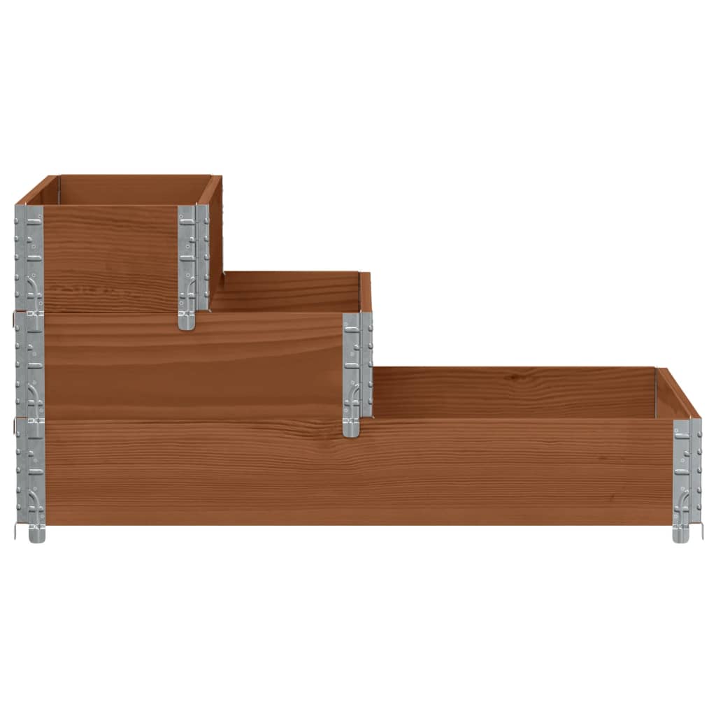 Vidaxx jardinière surélevée 3 couches 120x80 cm bois de pin massif marron
