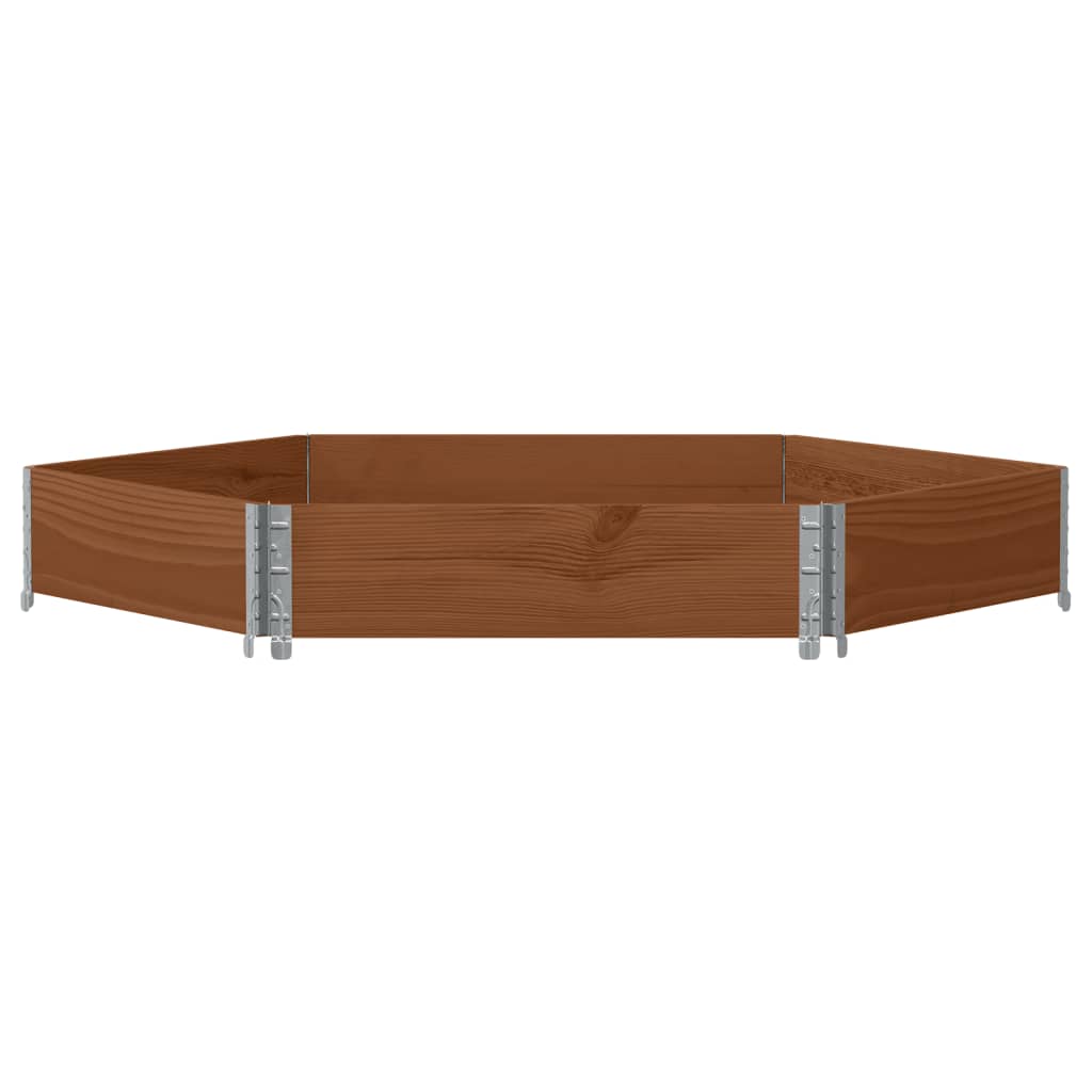 Vidaxx jardinière surélevée hexagonale 160x160 cm bois de pin marron