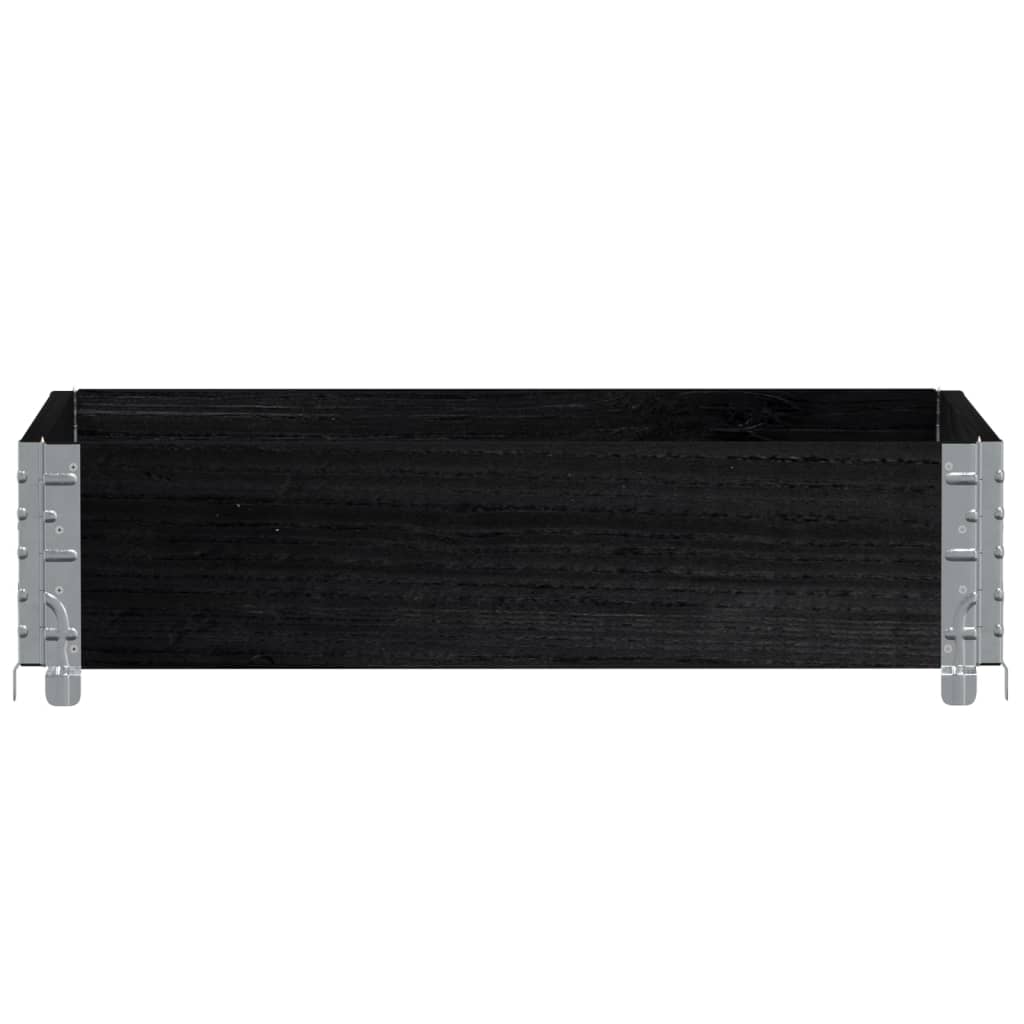 Vidaxx jardinière 80x60 cm bois de pin massif noir