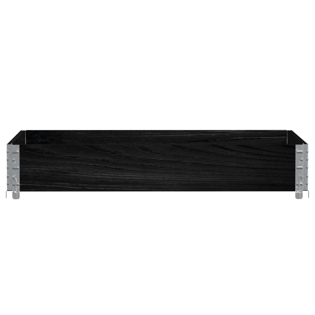 Vidaxx jardinière 120x80 cm bois de pin massif noir