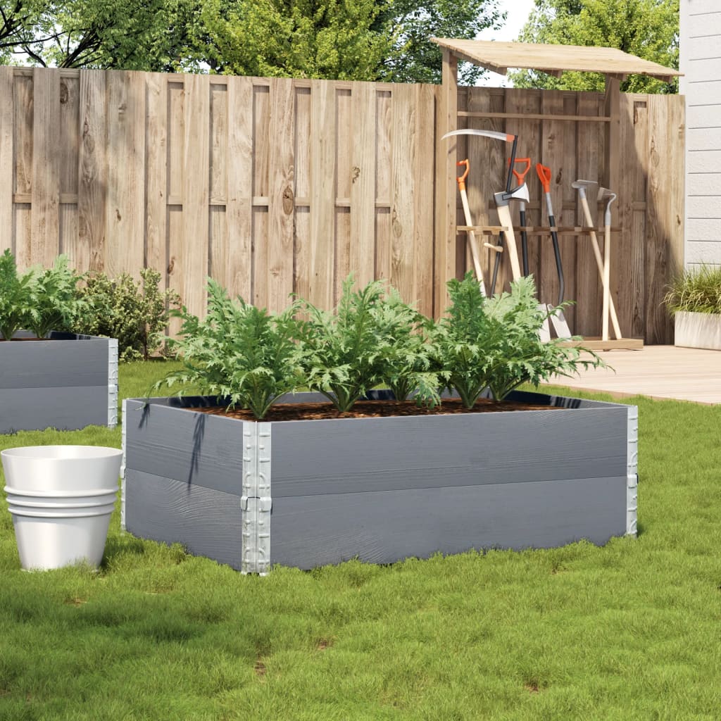 Vidaxx jardinière 120x80 cm bois de pin massif gris