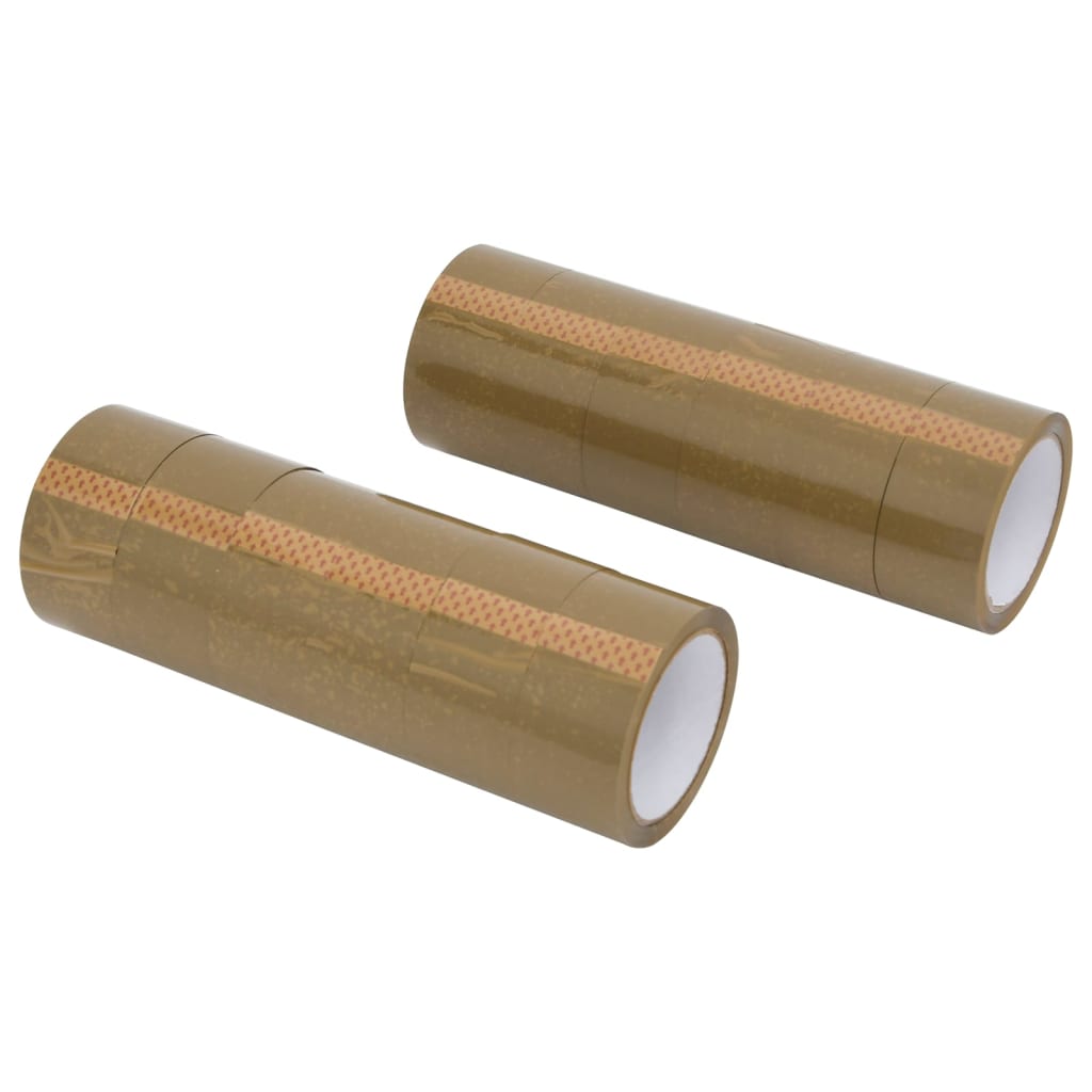 VidaXL Rubans d'emballage 12 pcs 48 mm x 66 m marron