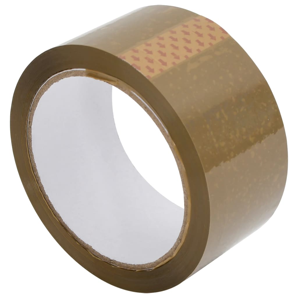 Vidaxl rubans d'emballage 36 pièces 48 mm x 66 m marron