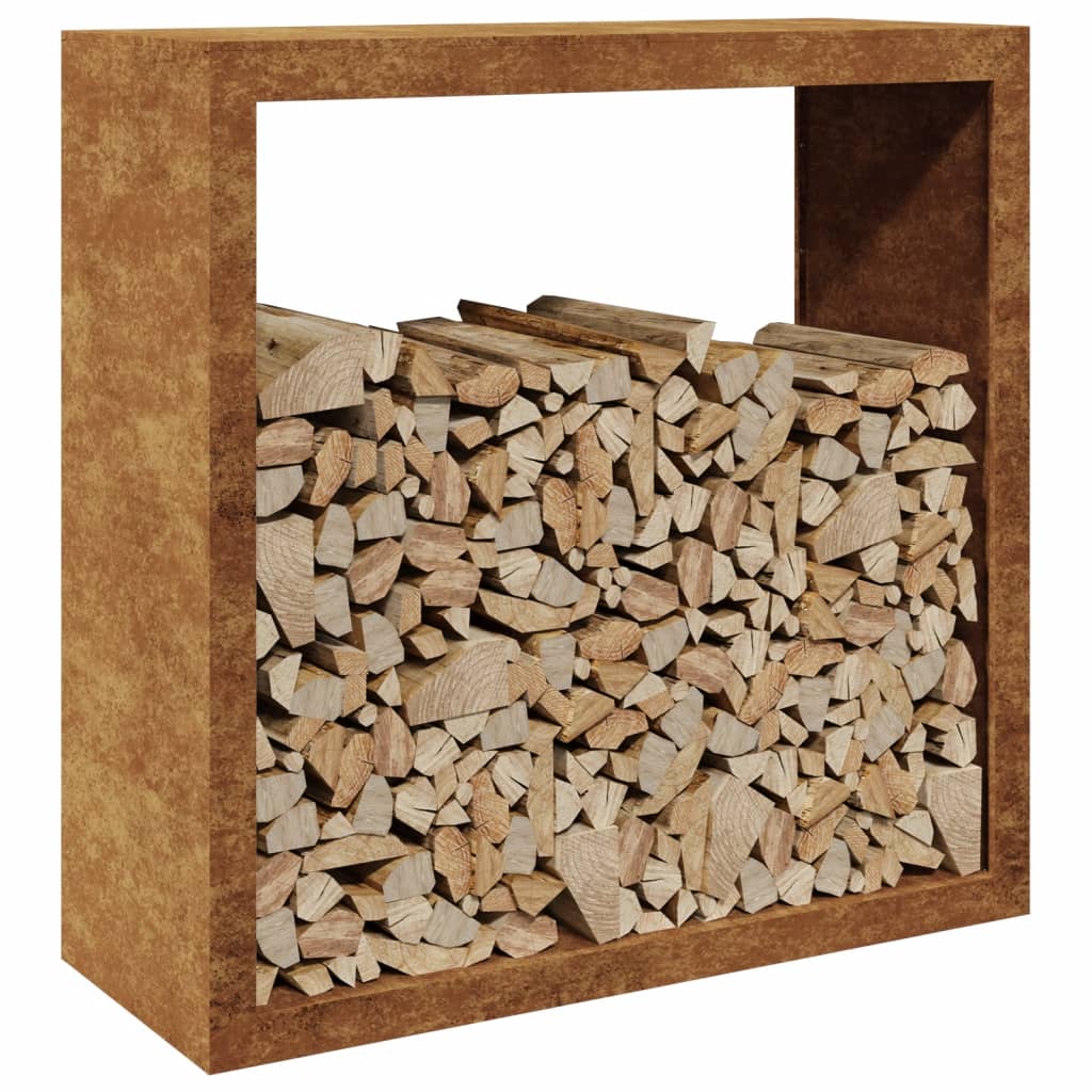 Vidaxx support à bois de chauffage 100x40x100 cm en acier résistant aux intempéries