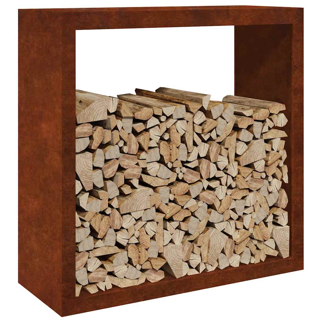 Vidaxx support à bois de chauffage 100x40x100 cm en acier résistant aux intempéries
