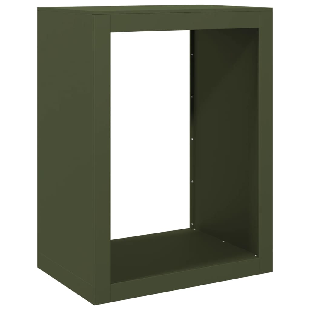 Vidaxx support à bois de chauffage 60x40x80 cm acier vert
