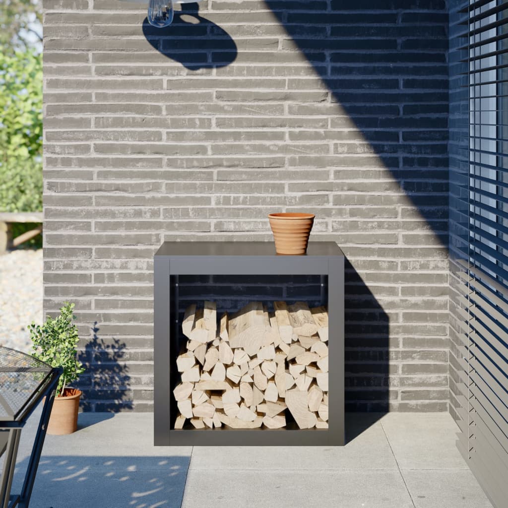 Vidaxx support à bois de chauffage 60x40x60 cm acier anthracite