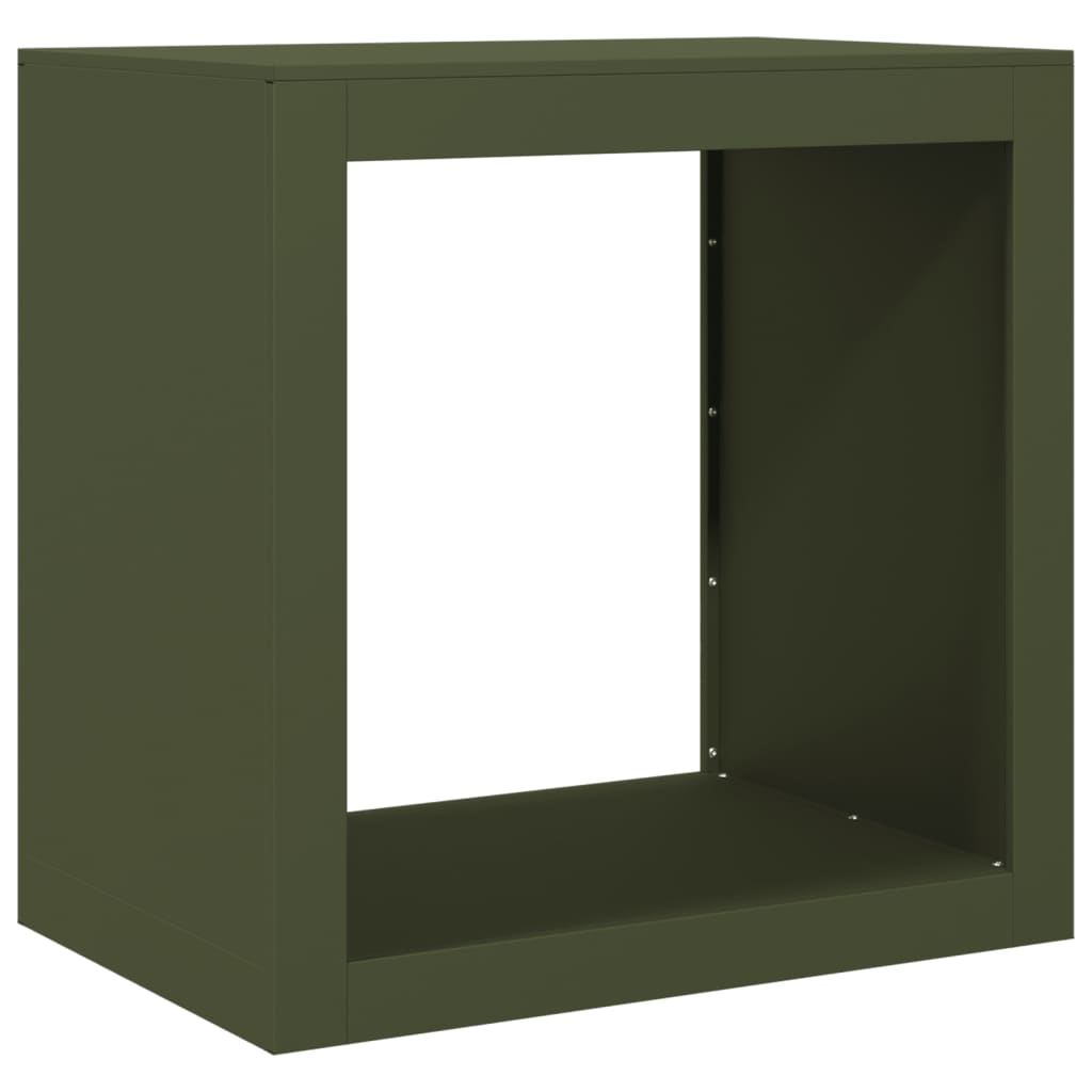 Vidaxx support à bois de chauffage 60x40x60 cm acier vert