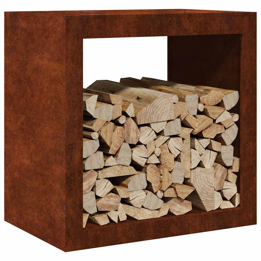 Vidaxx support à bois de chauffage 60x40x60 cm en acier résistant aux intempéries