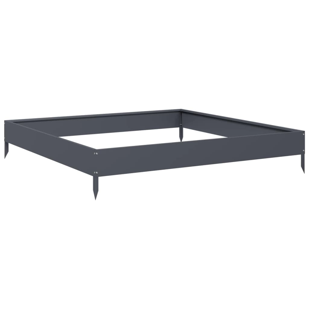 Vidaxx jardinière surélevée 100x100x18,5 cm acier anthracite