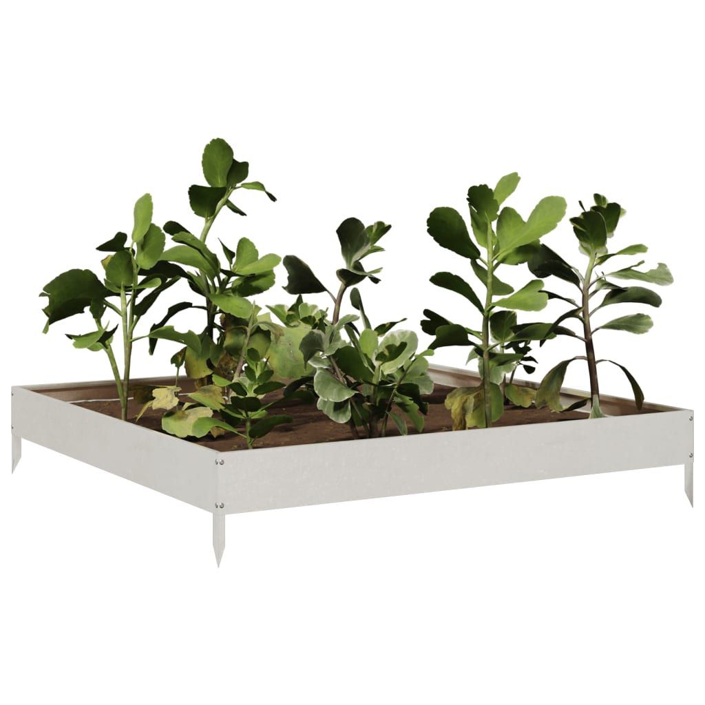 Vidaxx jardinière surélevée 100x100x18,5 cm inox