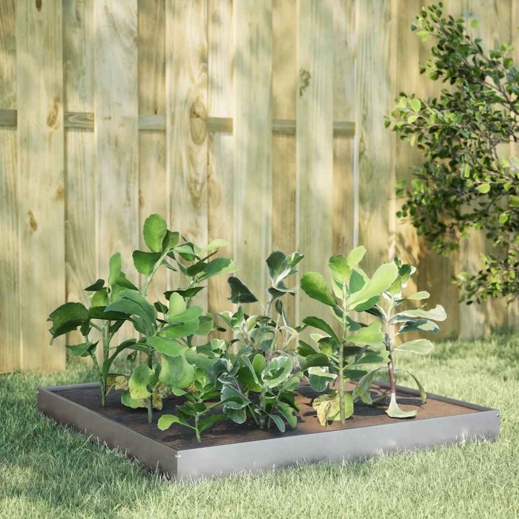 VidaXL jardinière surélevée 100x100x18,5 cm en acier galvanisé