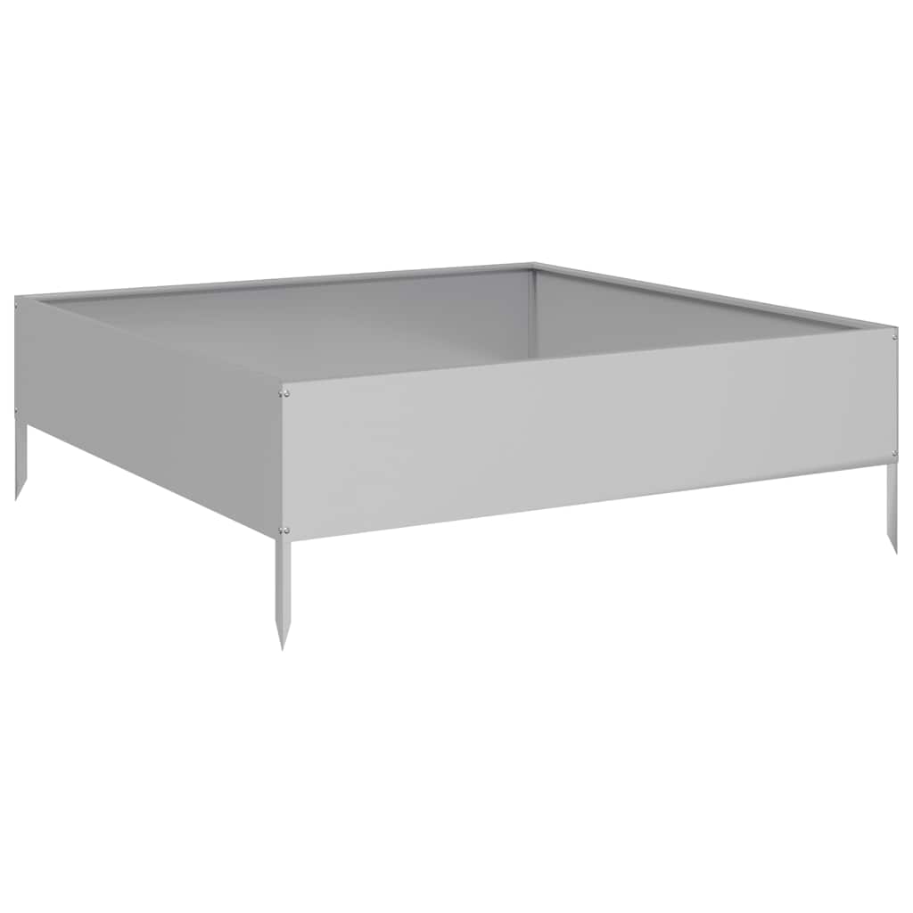 VidaXL jardinière surélevée 100x100x33,5 cm en acier galvanisé