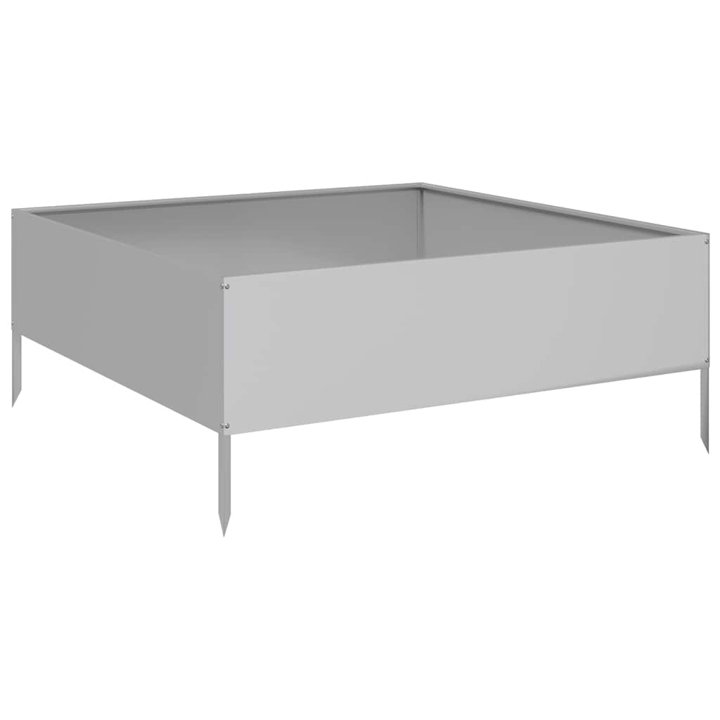 Vidaxx jardinière surélevée 100x100x25 cm en acier galvanisé