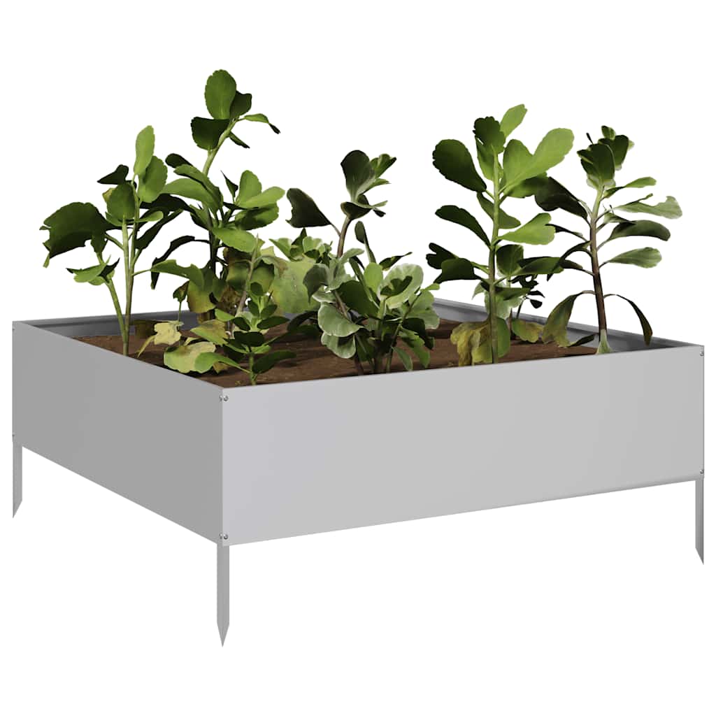 Vidaxx jardinière surélevée 100x100x25 cm en acier galvanisé
