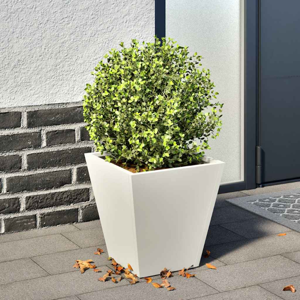 Vidaxx jardinière 30x30x30 cm acier blanc