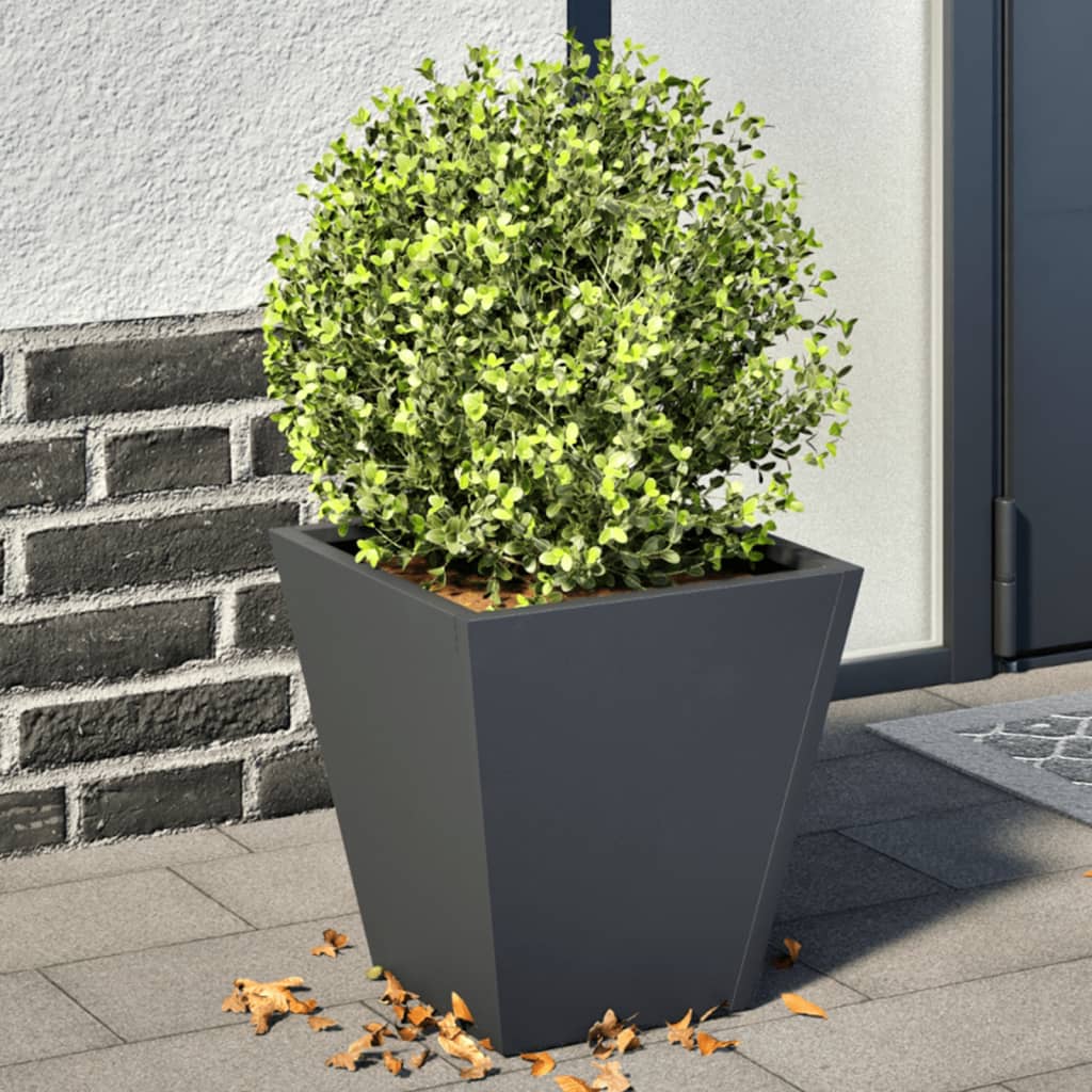 Vidaxx jardinières 2 pcs 30x30x30 cm acier anthracite