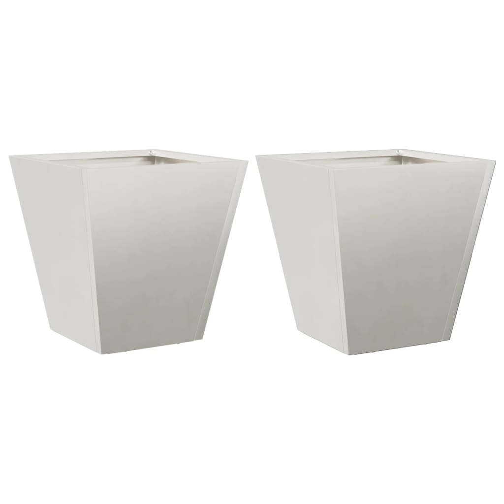 Vidaxx jardinières 2 pcs 30x30x30 cm acier inoxydable