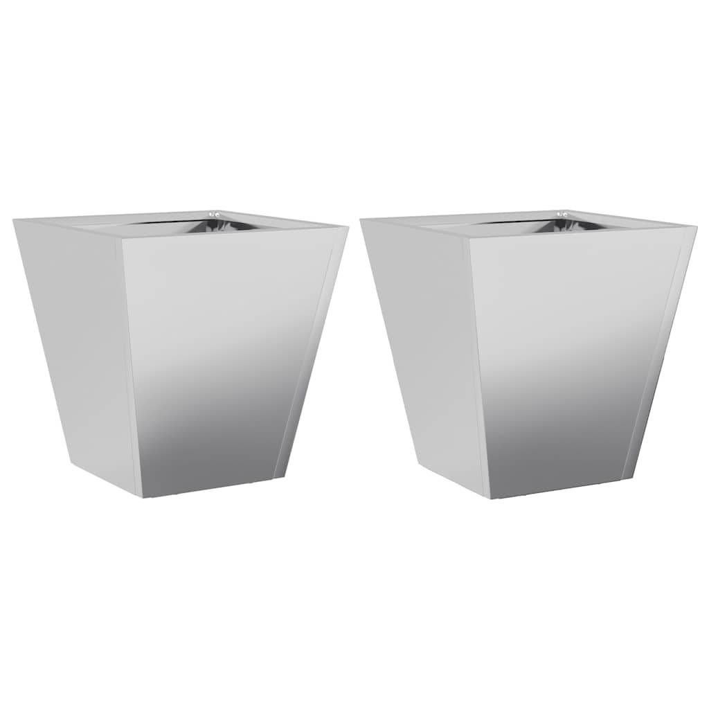 Vidaxx jardinières 2 pcs 30x30x30 cm acier galvanisé