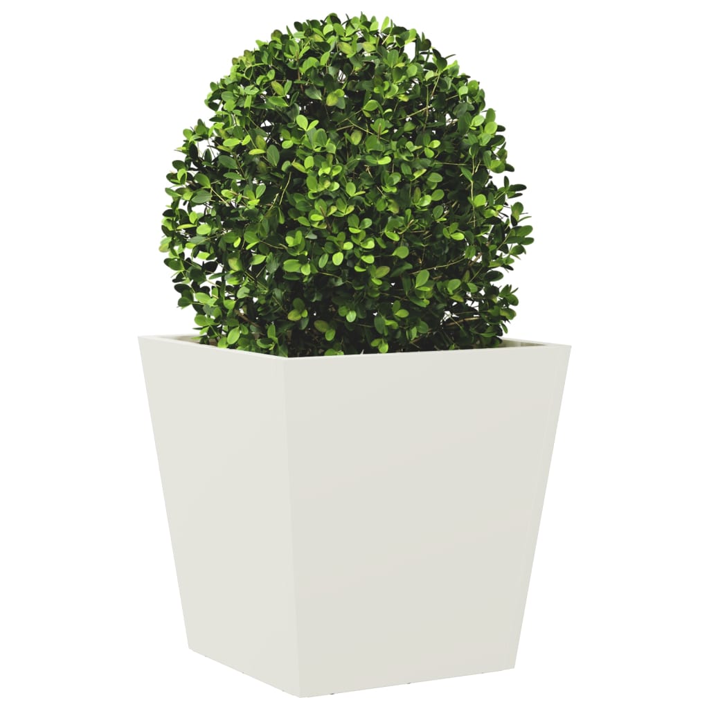 Vidaxx jardinière 40x40x40 cm acier blanc
