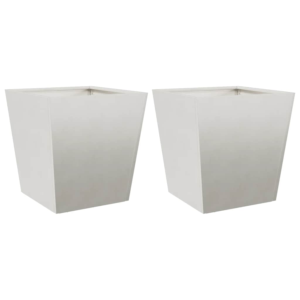 Vidaxx jardinières 2 pcs 40x40x40 cm acier inoxydable