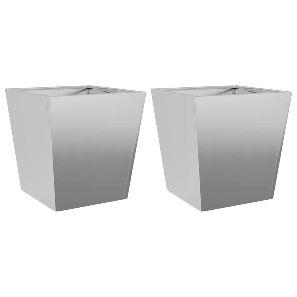 Vidaxx jardinières 2 pcs 40x40x40 cm acier galvanisé