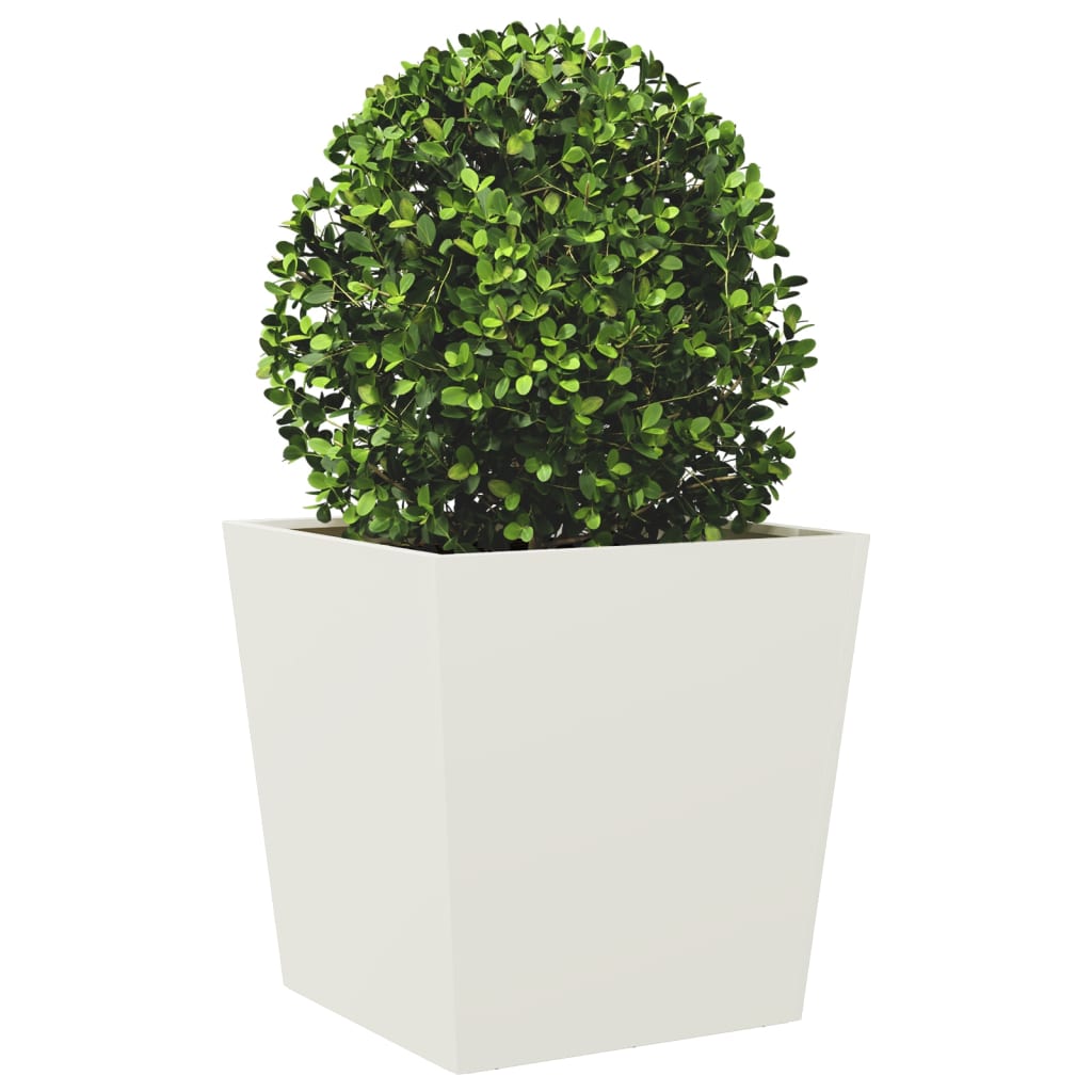 Vidaxx jardinière 50x50x50 cm acier blanc