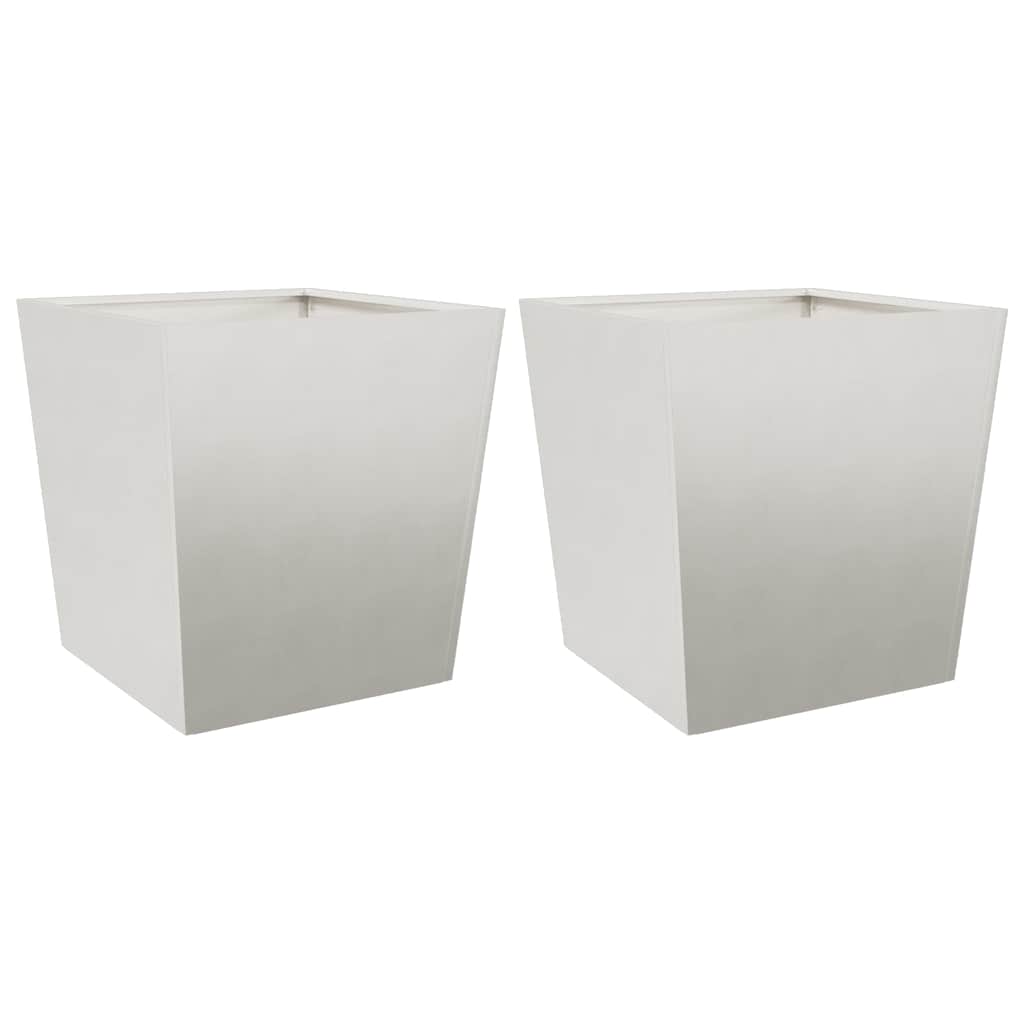 Vidaxx jardinières 2 pcs 50x50x50 cm acier inoxydable