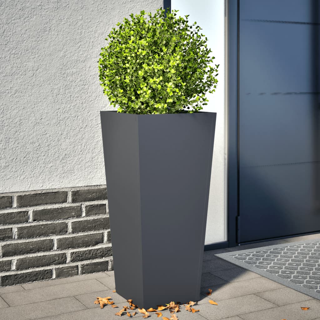 Vidaxx jardinières 2 pcs 35x35x75 cm acier anthracite