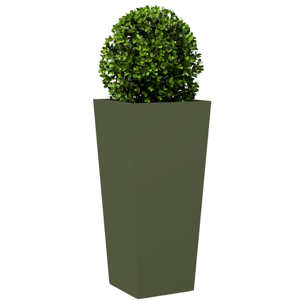 Vidaxx jardinière 35x35x75 cm acier vert olive