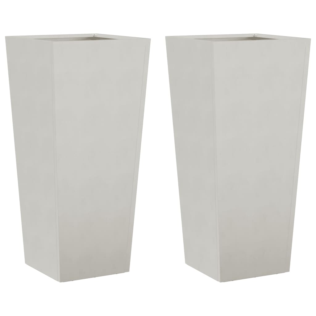 Vidaxx jardinières 2 pcs 35x35x75 cm acier inoxydable