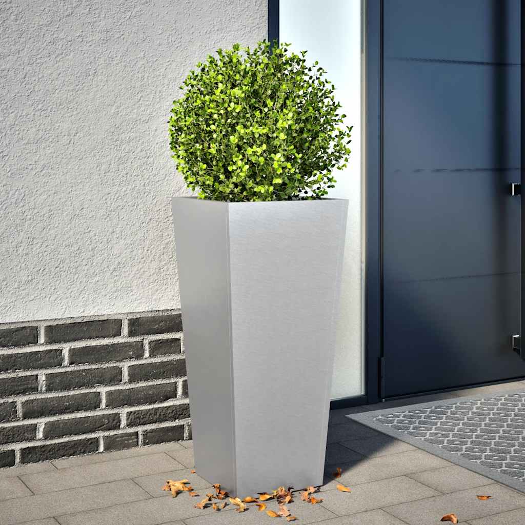 Jardinière Vidaxx 35x35x75 cm en acier galvanisé