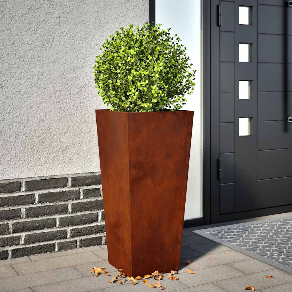 Jardinière Vidaxx 35x35x75 cm acier résistant aux intempéries