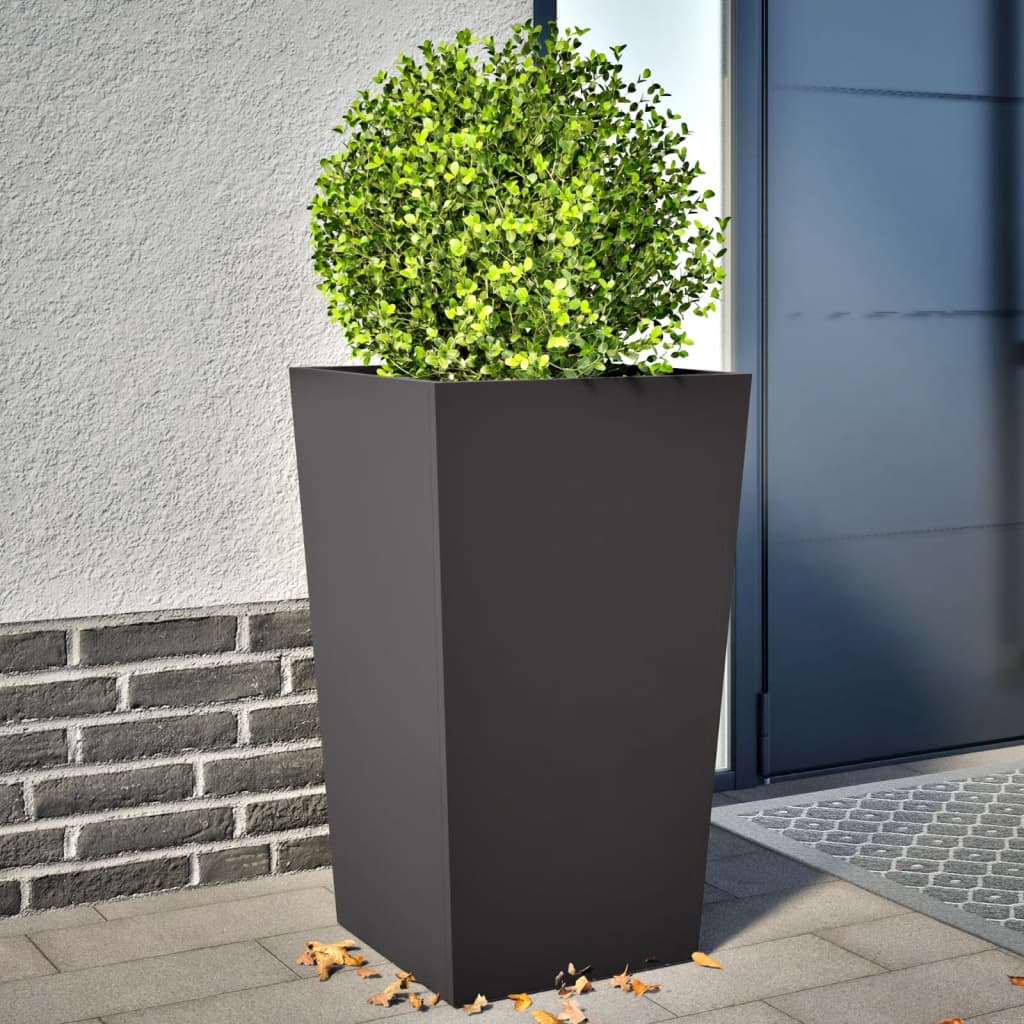 Vidaxx jardinières 2 pcs 45x45x75 cm acier noir