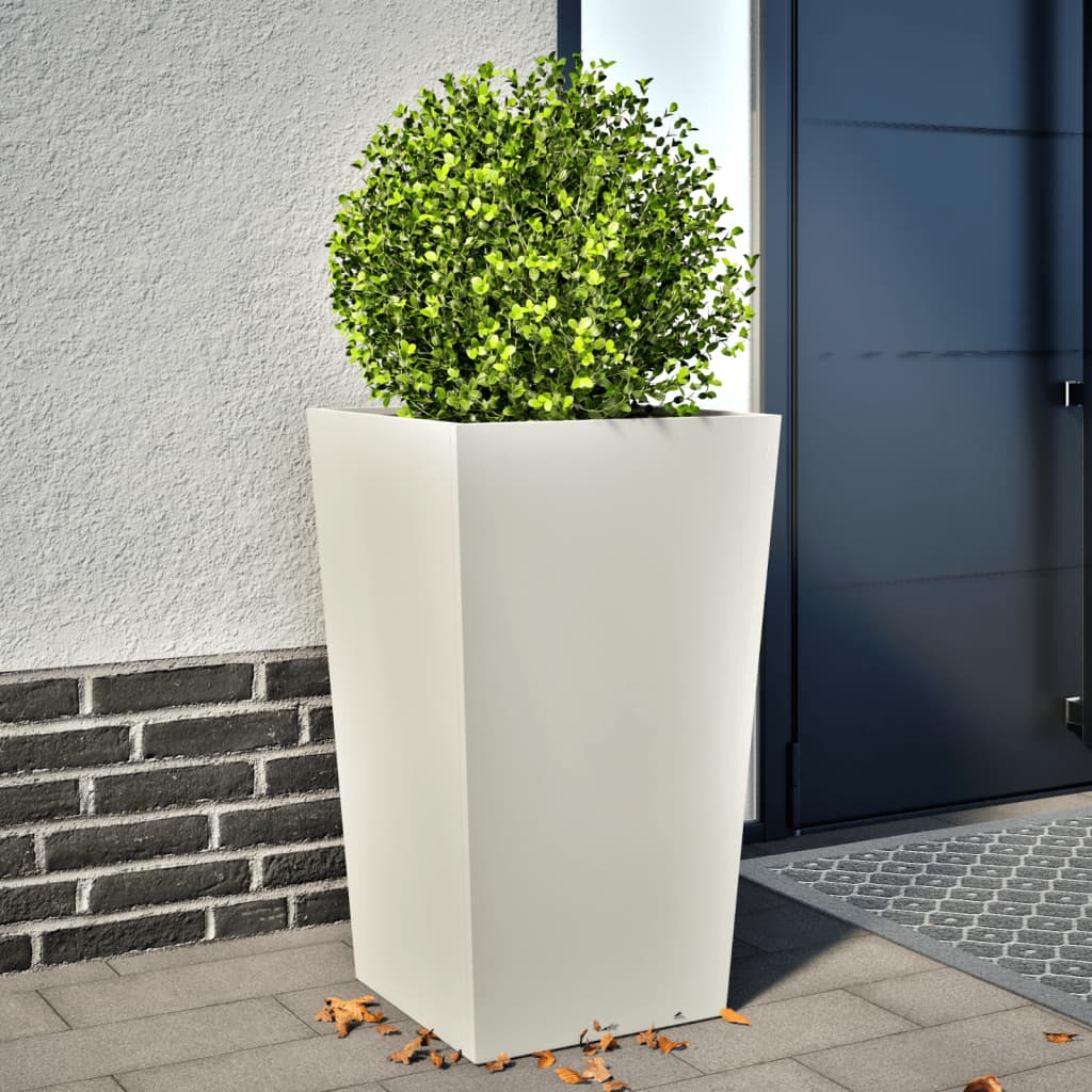 Vidaxx jardinière 45x45x75 cm acier blanc