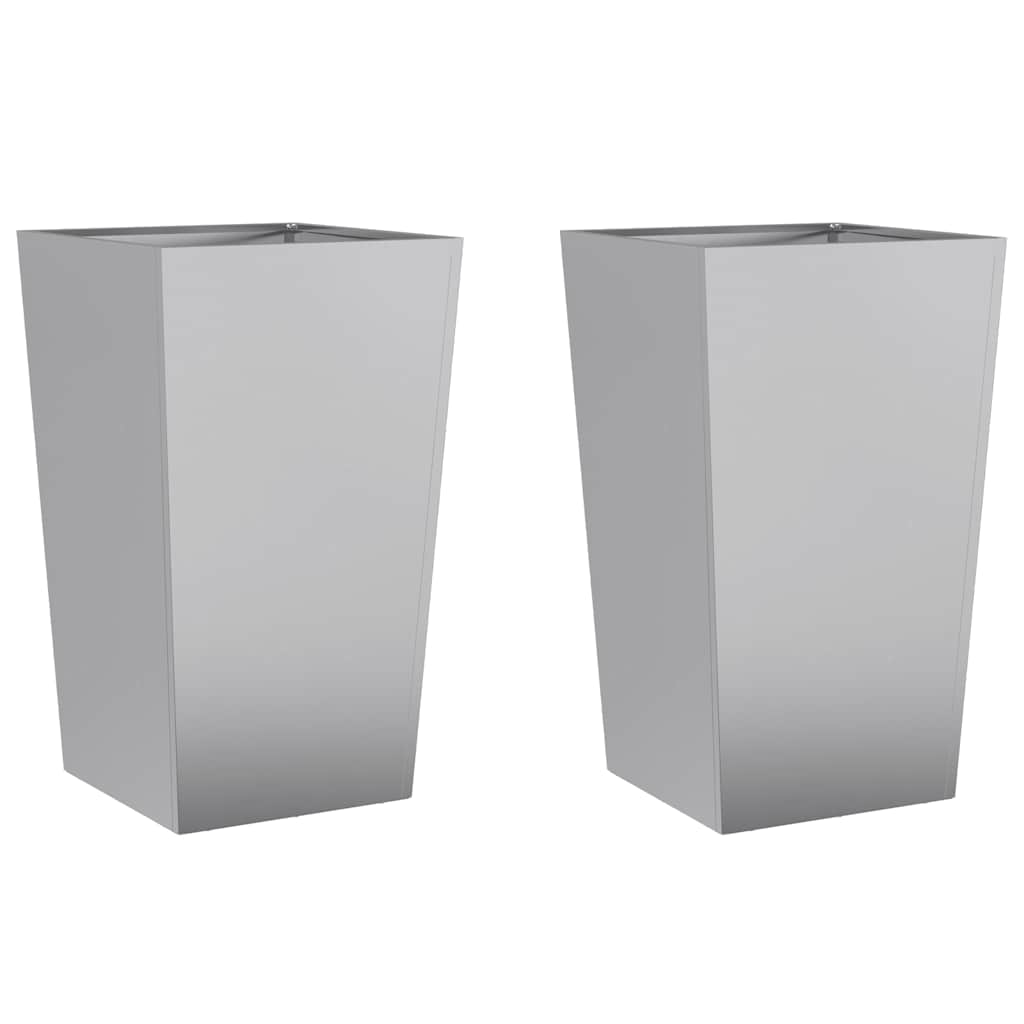 Vidaxx jardinières 2 pcs 45x45x75 cm acier galvanisé