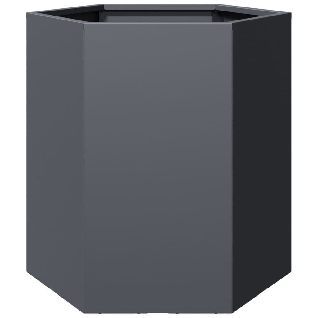 Vidaxx jardinière hexagone 46x40x45 cm acier anthracite