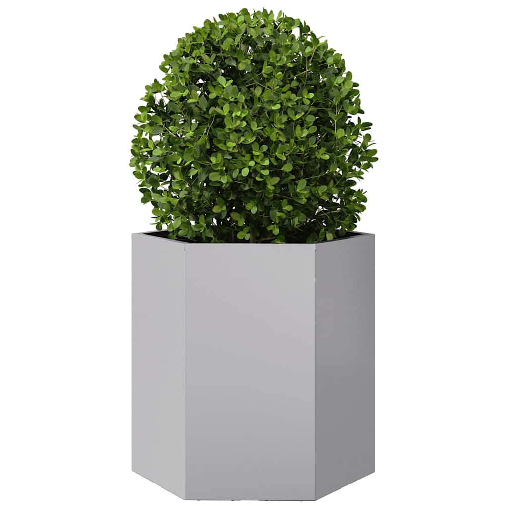 Vidaxx jardinière hexagone 46x40x45 cm acier galvanisé